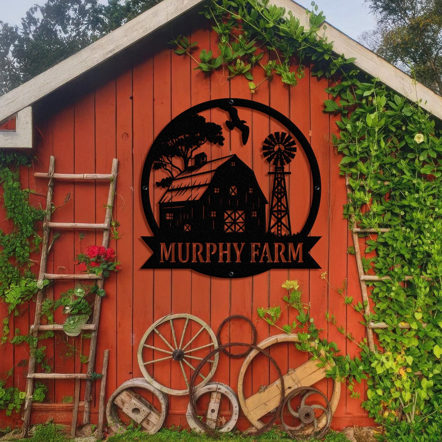 Personalized Farm Metal Sign – Custom Barn Wall Decor with Family Farm Name