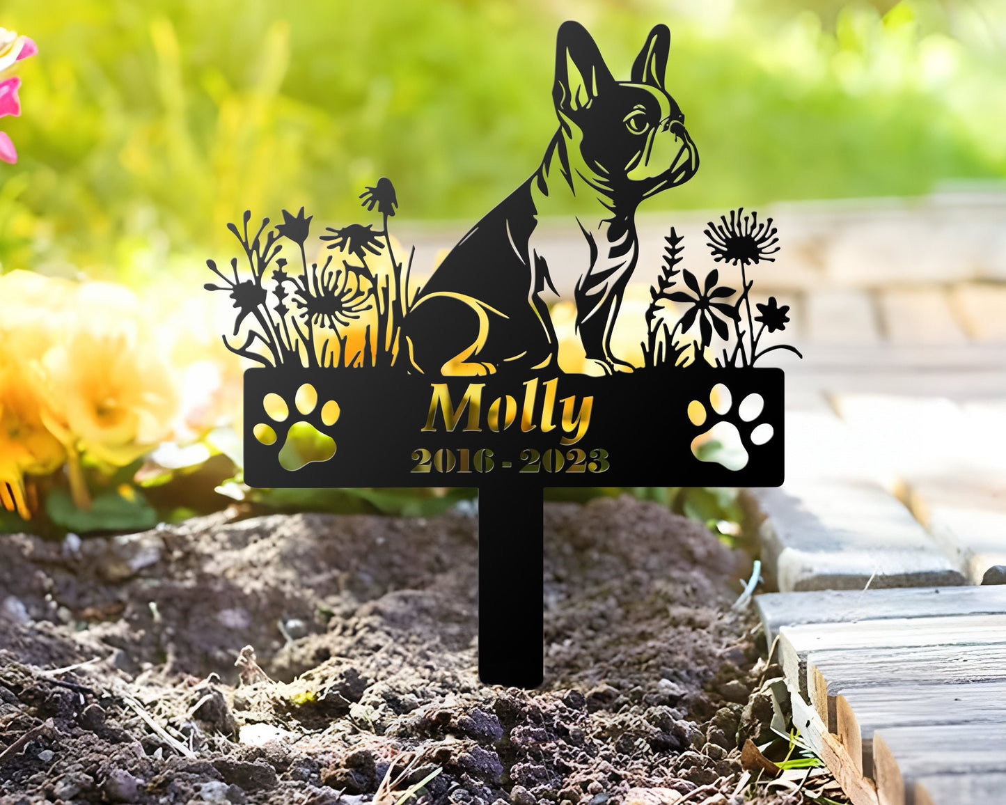 Custom Dog Memorial Stake, Dog Grave Marker, Every Dog Breed Metal Stake, Personalized Dog Garden Sign, Pet Loss Gift, Garden Decor Metal