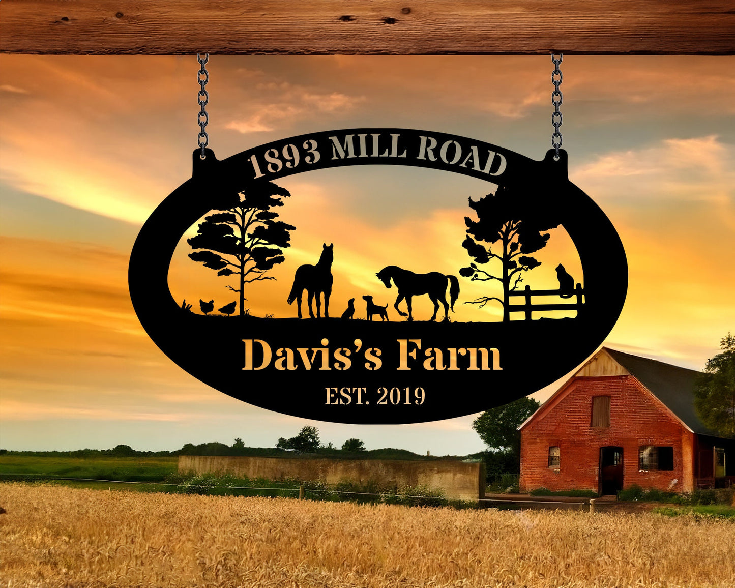 Custom Metal Farm Sign Name Sign, Metal Barn Sign, Large metal name sign, Ranch metal sign,Farm metal sign, Farmhouse Decor, Gift For Farmer