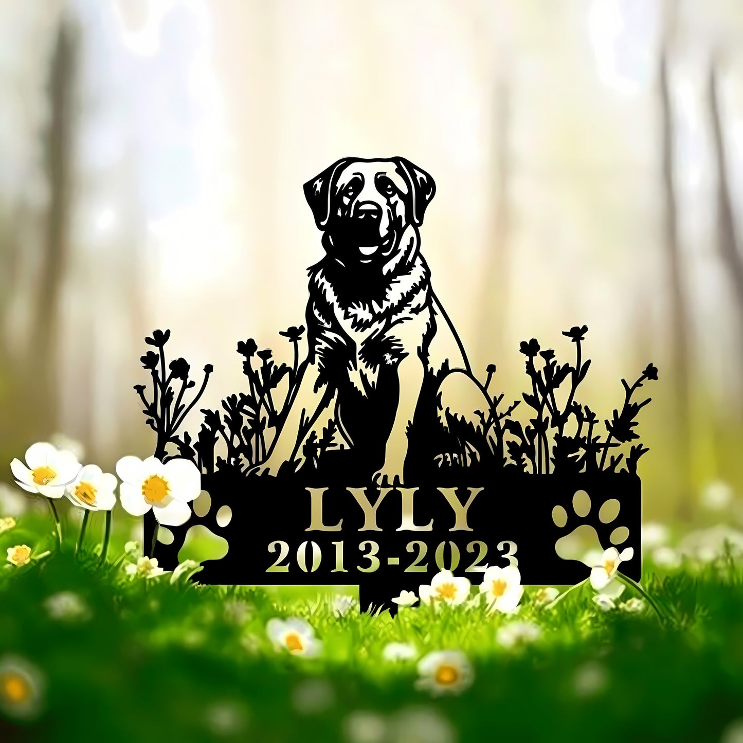 Custom Dog Memorial Stake, Dog Grave Marker, Every Dog Breed Metal Stake, Personalized Dog Garden Sign, Pet Loss Gift, Garden Decor Metal