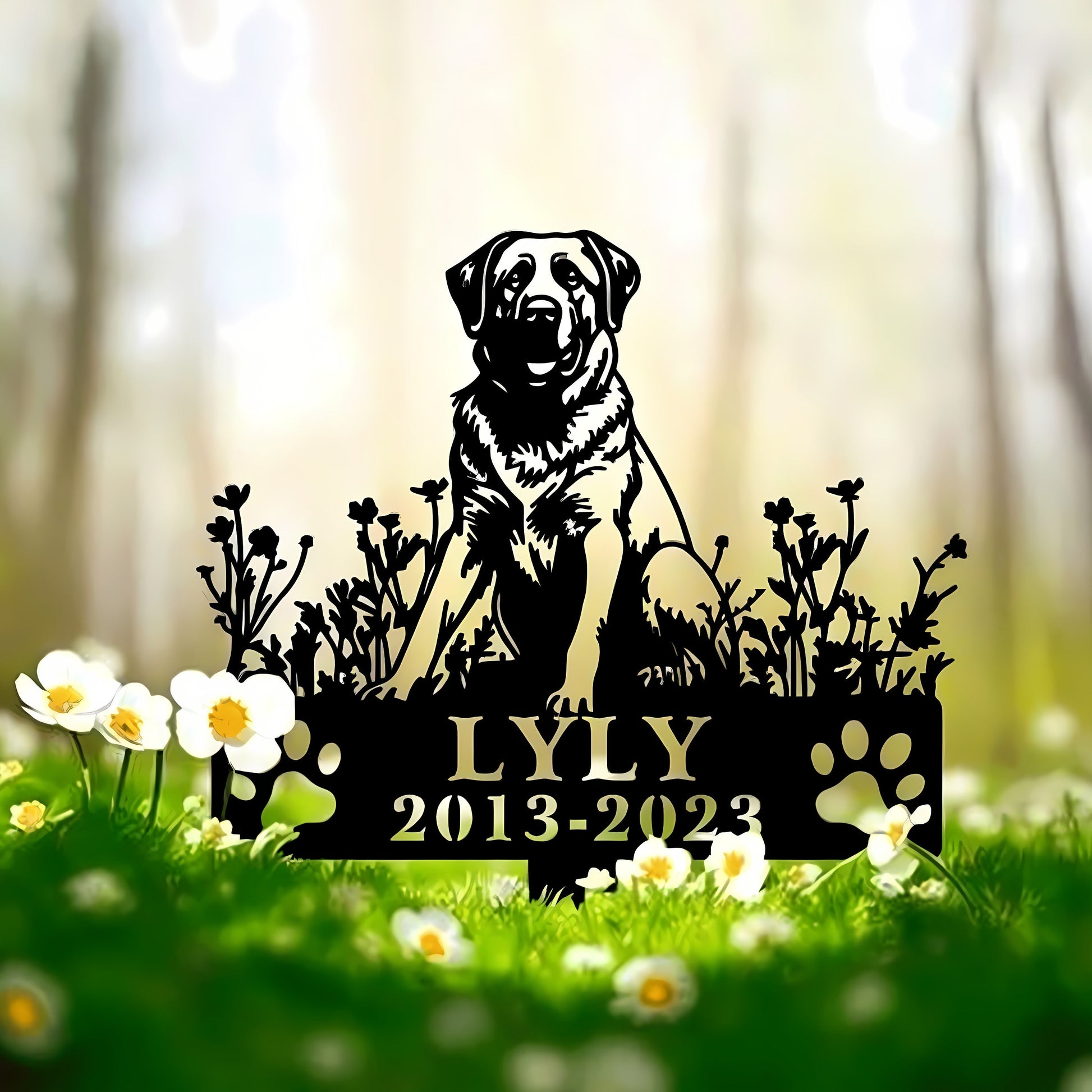 Custom Dog Memorial Stake, Dog Grave Marker, Every Dog Breed Metal Stake, Personalized Dog Garden Sign, Pet Loss Gift, Garden Decor Metal