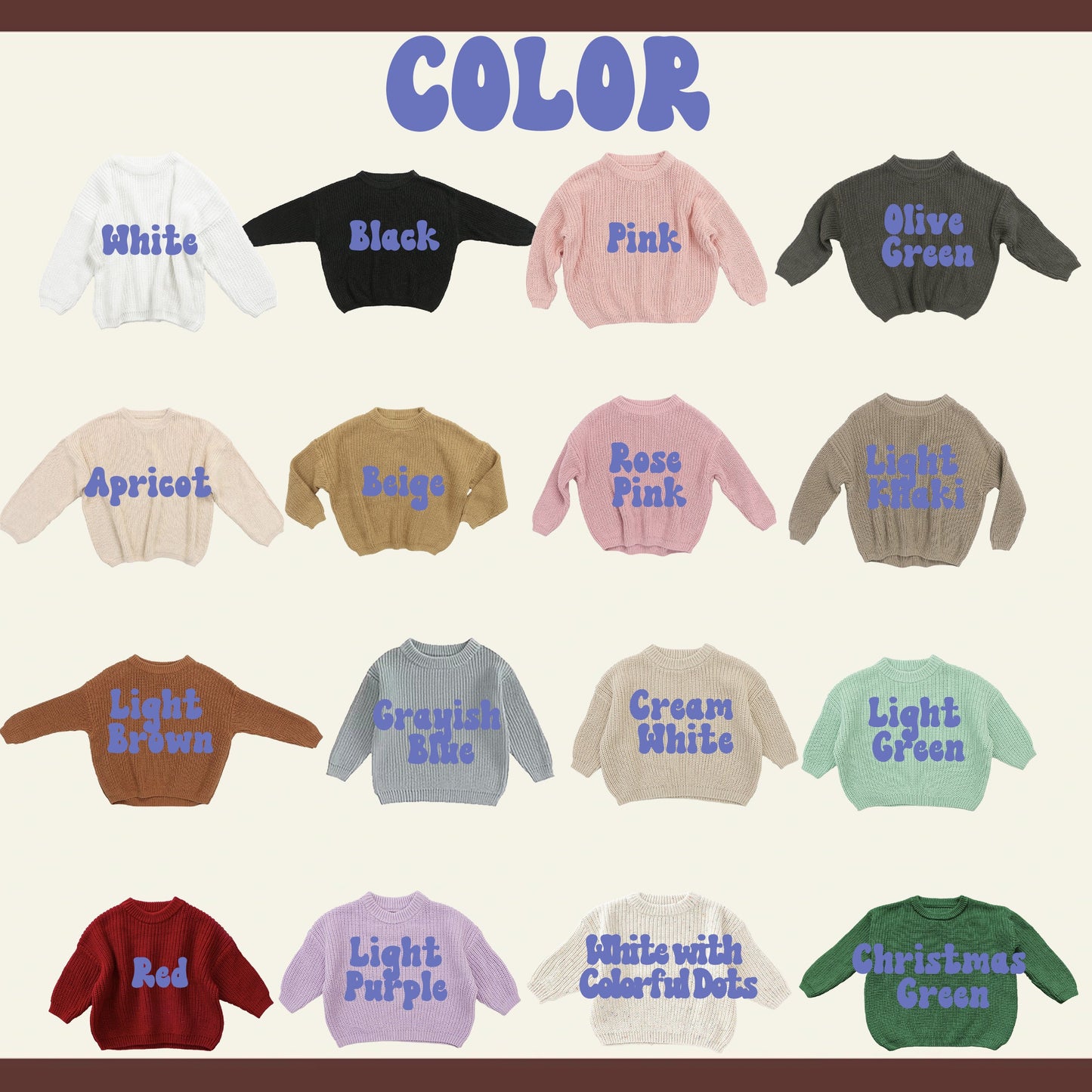 Customized Baby Name Sweater and Beanie Set, Embroidered Kids Gift