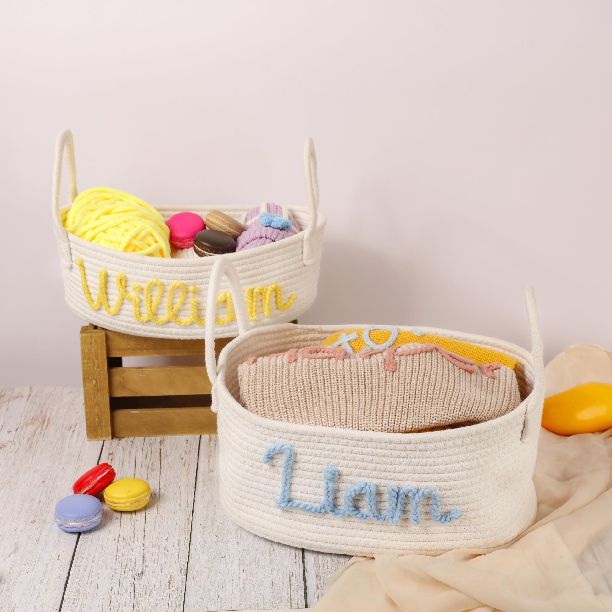 Personalized Baby Basket, Custom Name Gift