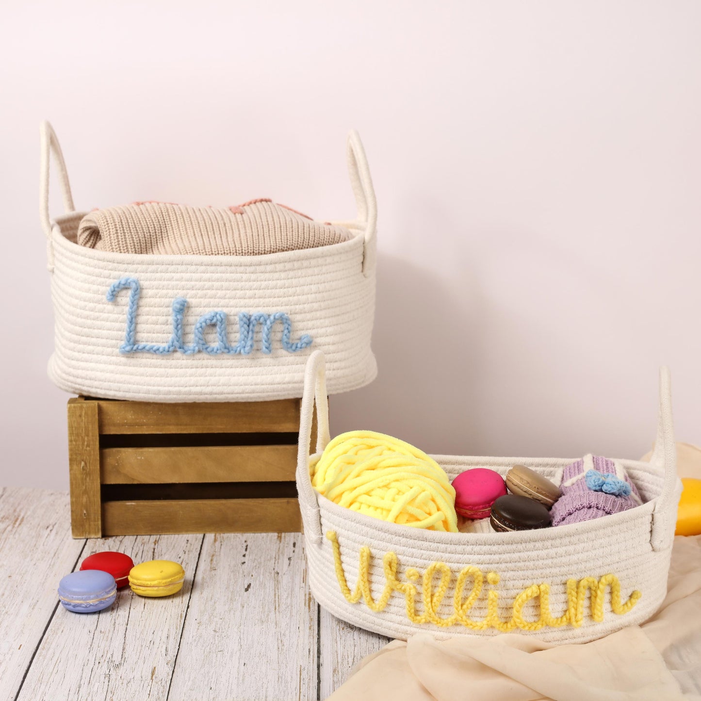 Personalized Baby Basket, Custom Name Gift