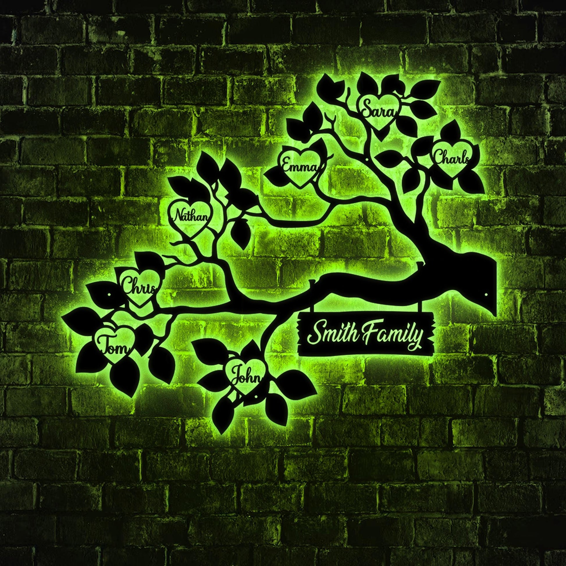 Custom Family Tree of Life Metal Sign - Personalized Family Names - Metal Wall Art Decor with Family Members - Anniversary Gift Family Gift.