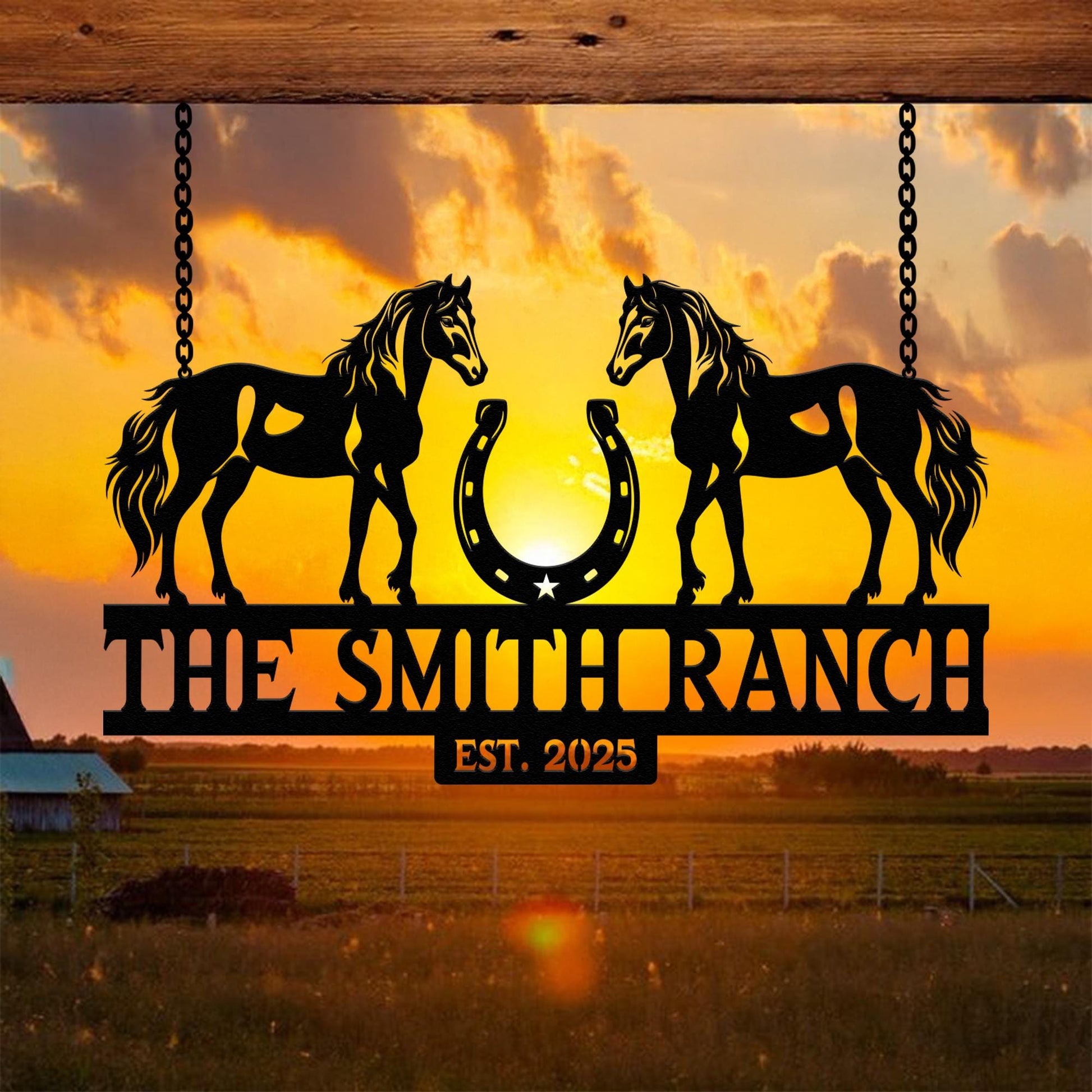 Horse Ranch Sign, Metal Farm Sign, Ranch Sign, Farm Sign, Personalized Farm Sign, Farming Signs, Custom Horse Sign, Gift For Her, Home Decor