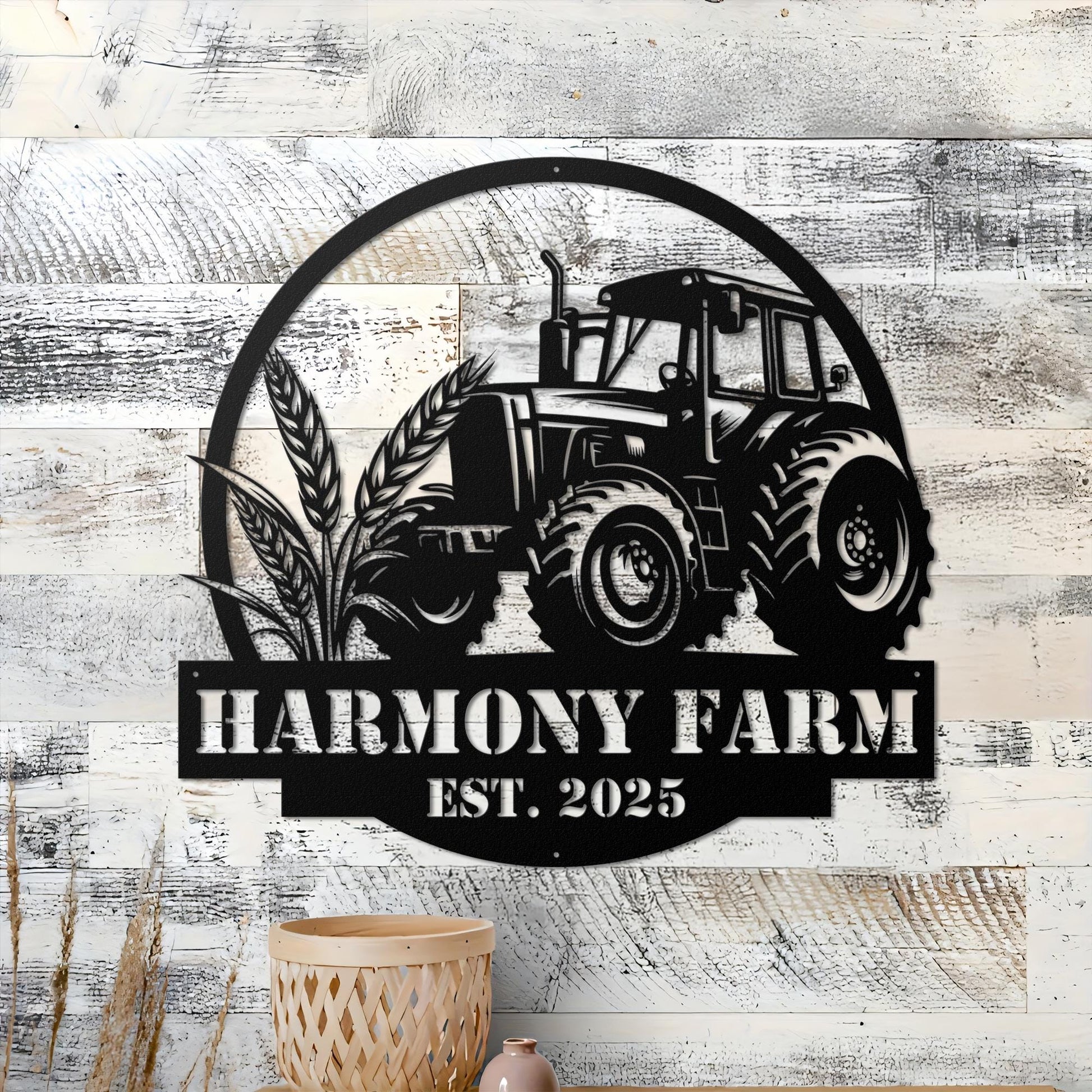 Customized Metal Tractor Sign, Personalized Metal Farm Name Sign, Farm Barn Sign, Farmer Gift, Farmhouse Tractor Decor,Custom Farm Name Gift
