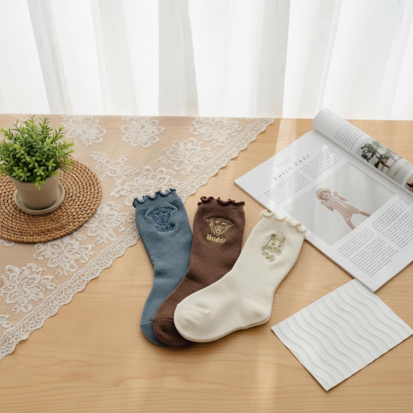 6 Pairs Personalized Kids Socks – Custom Pet Embroidery, Name Socks Set,  Kindergarten anti-lost
