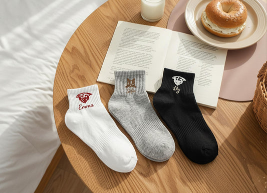 Personalized Pet Socks – Custom Dog & Cat Face Embroidered Name Socks, Gift for  Lovers