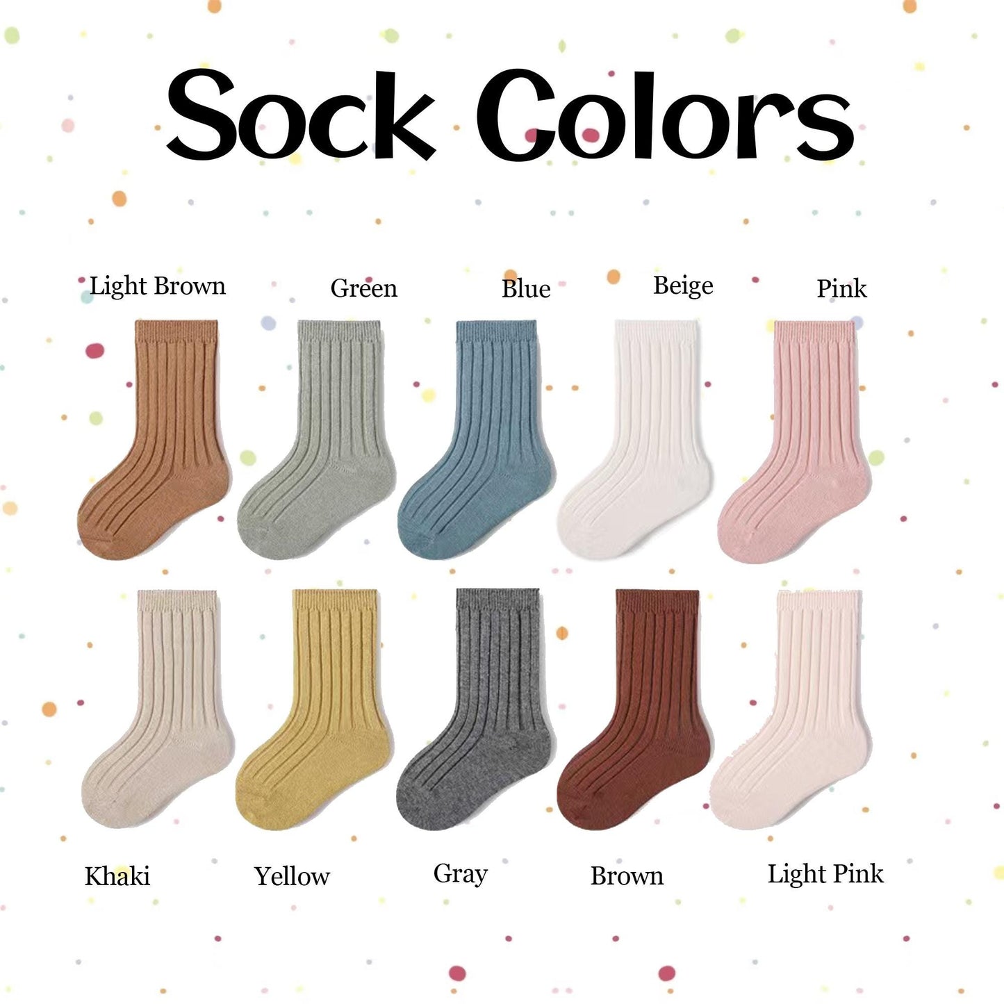 10 Pairs Personalized Kids Socks – Custom Pet Embroidery, Name Socks Set,  Kindergarten anti-lost