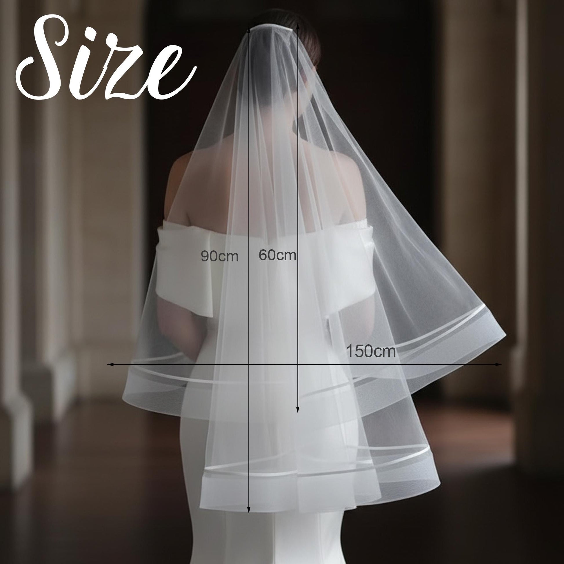 Custom Wedding Veil with Name, Personalized Embroidered Bridal Veil, Minimalist Tulle Veil