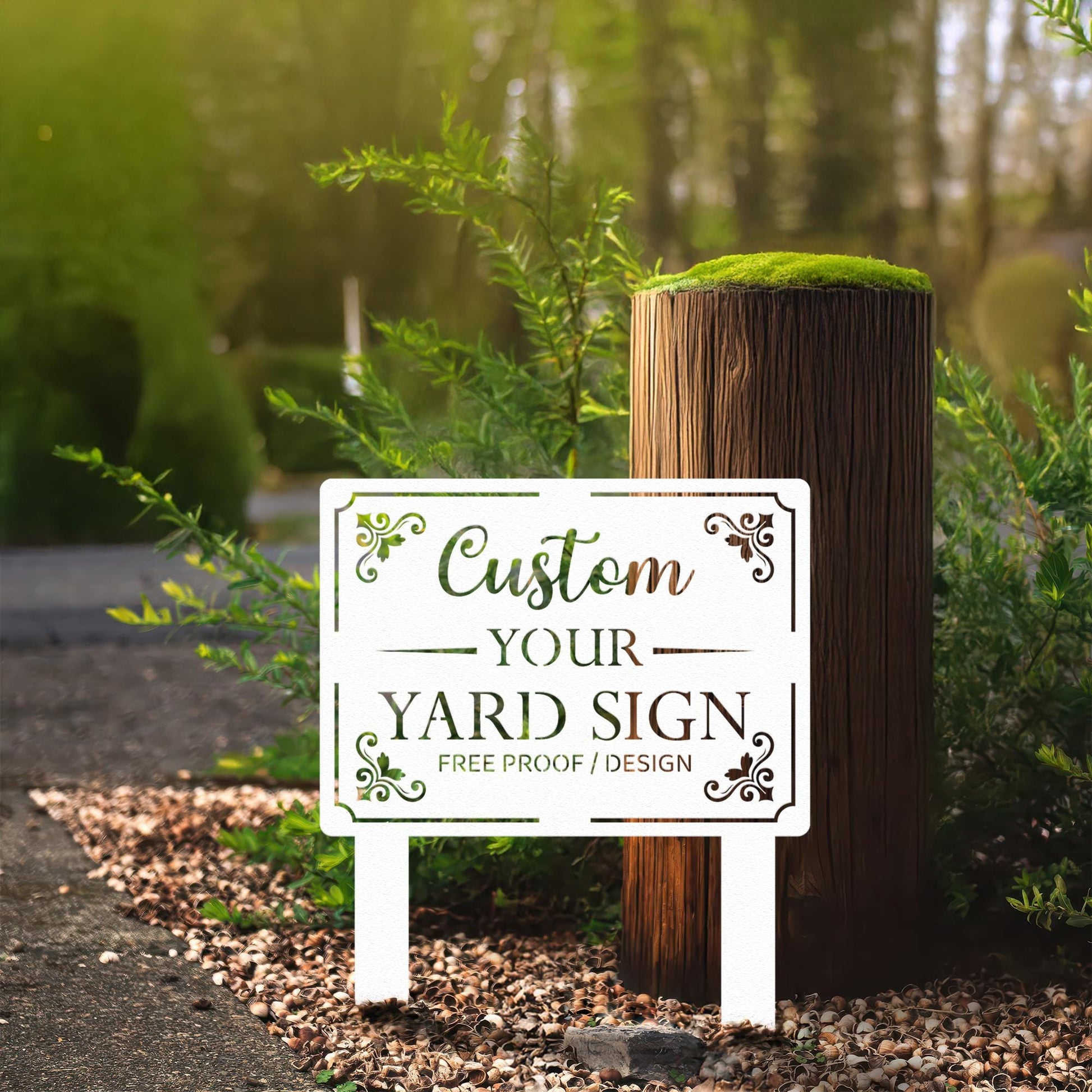 Custom Yard Sign with Stake, Personalized Metal Lawn Sign, Outdoor Metal Sign, Personalized Metal Lawn Marker, Yard Sign for Home