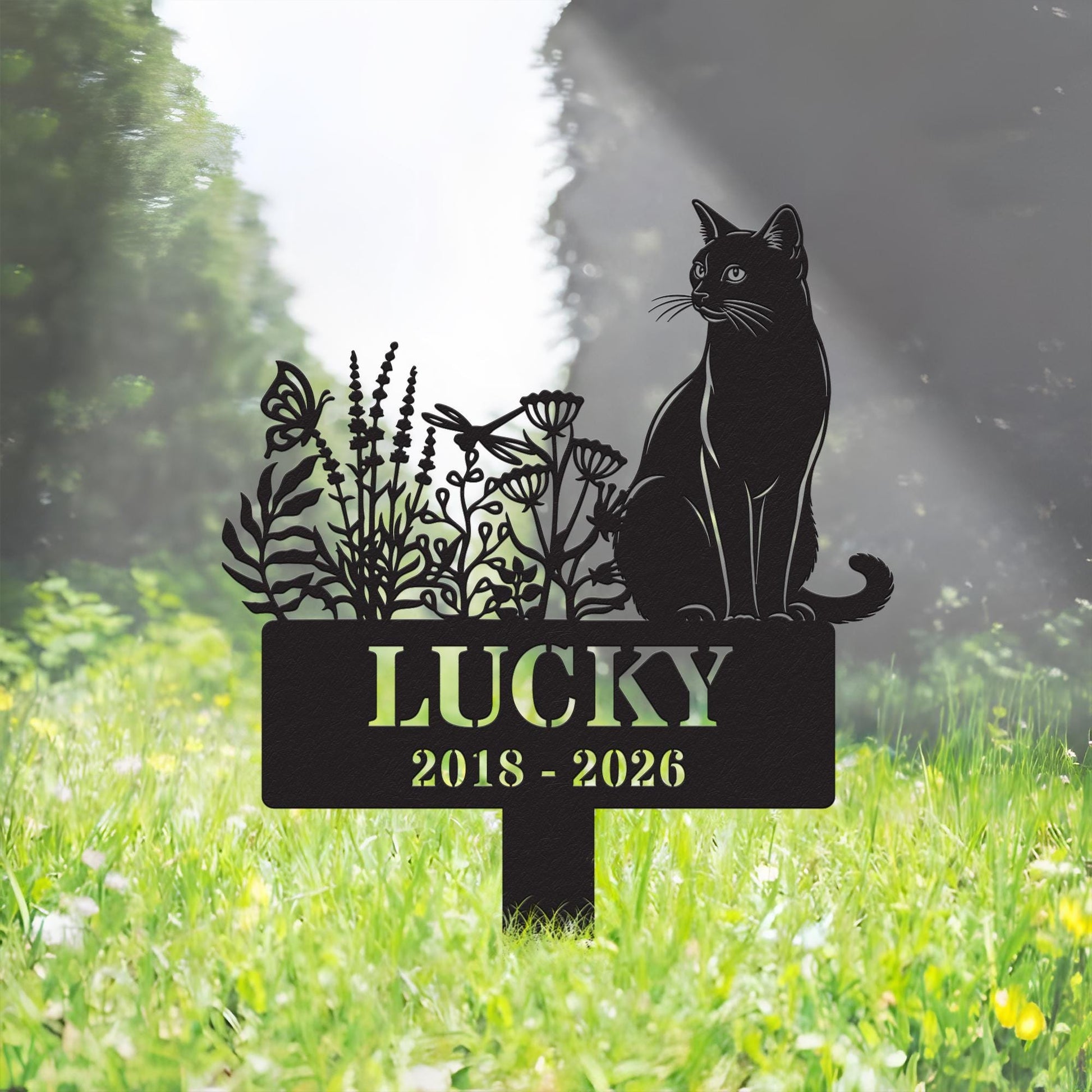 Personalized Pet Memorial for Cat - Custom Metal Sign