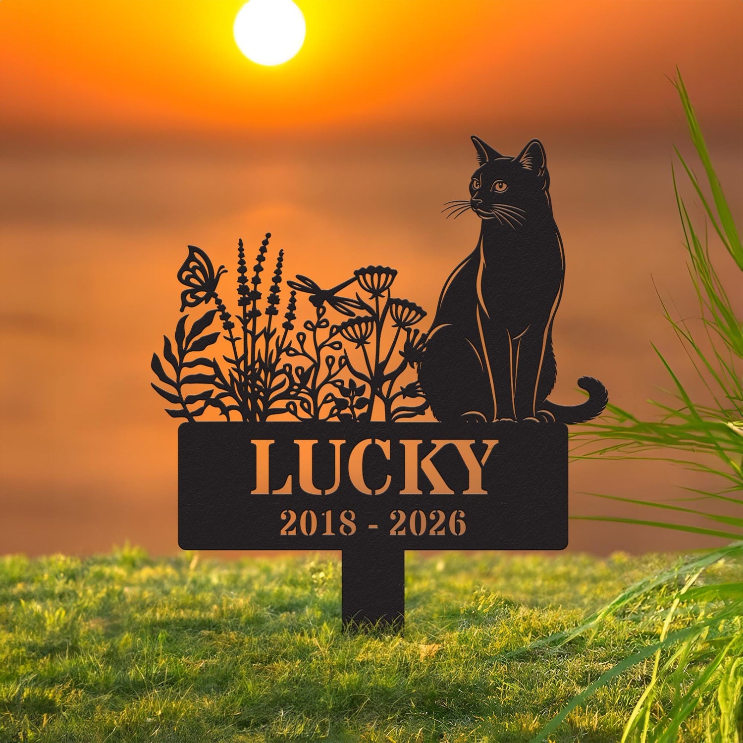 Personalized Pet Memorial for Cat - Custom Metal Sign