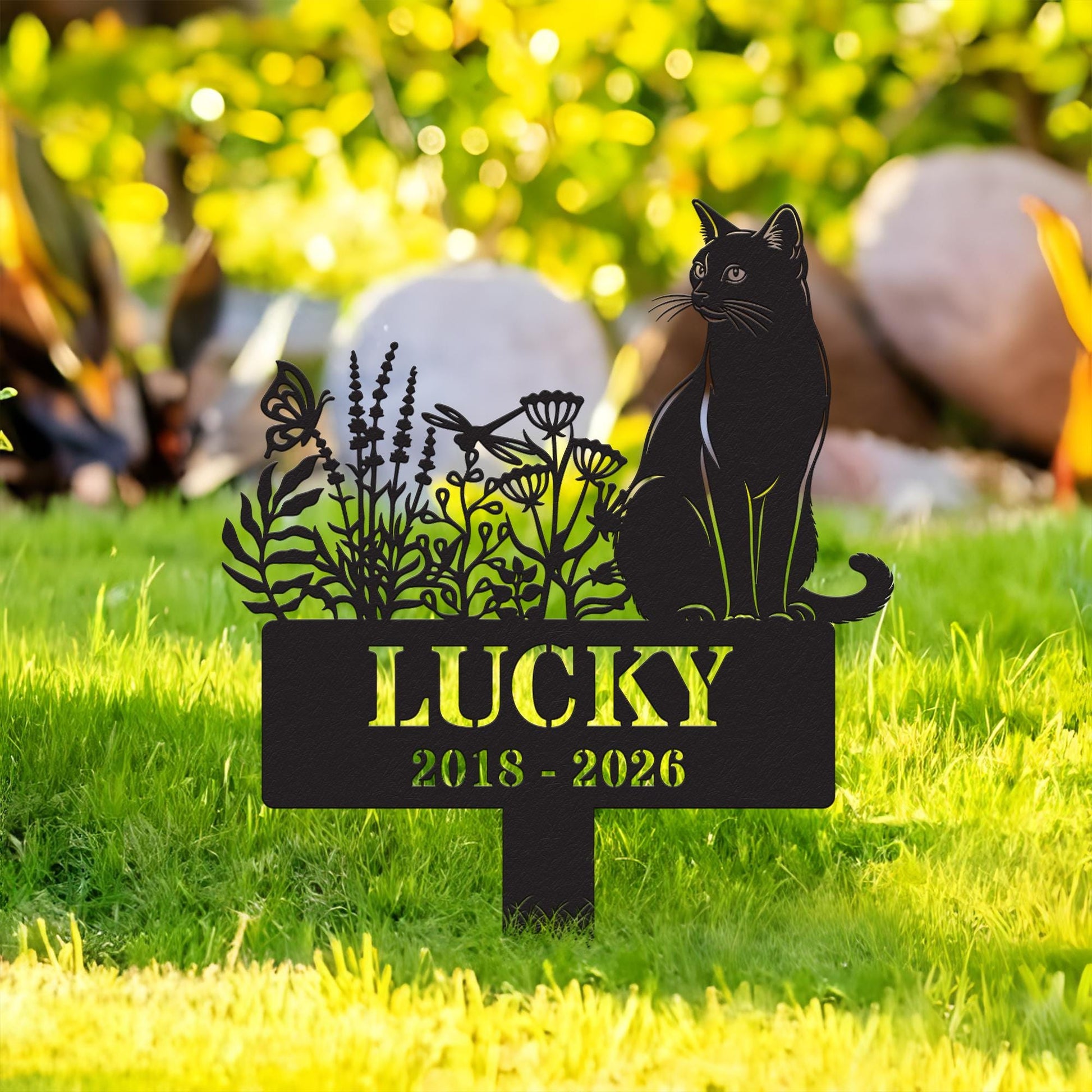 Personalized Pet Memorial for Cat - Custom Metal Sign
