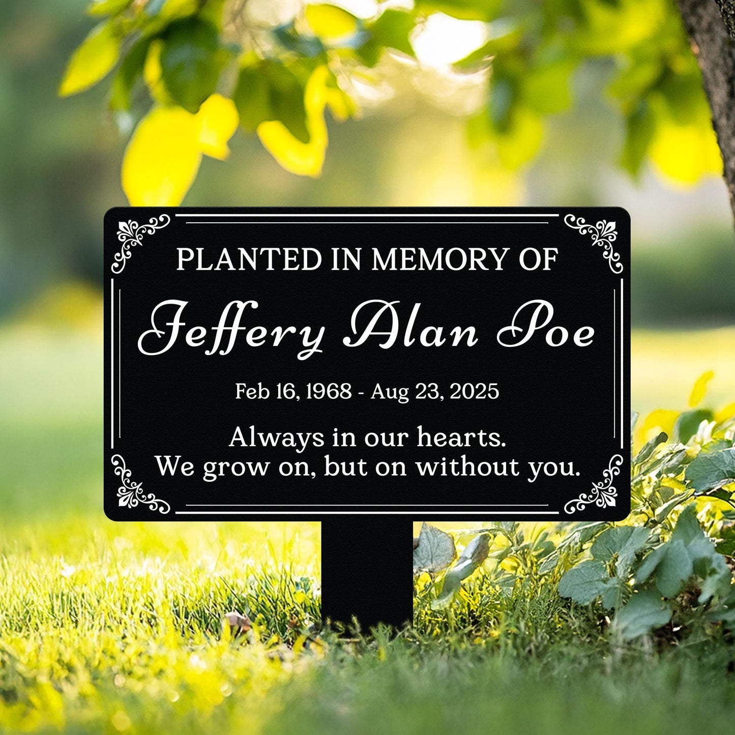 Personalized Memorial Garden Sign – Custom Name In Loving Memory Plaque