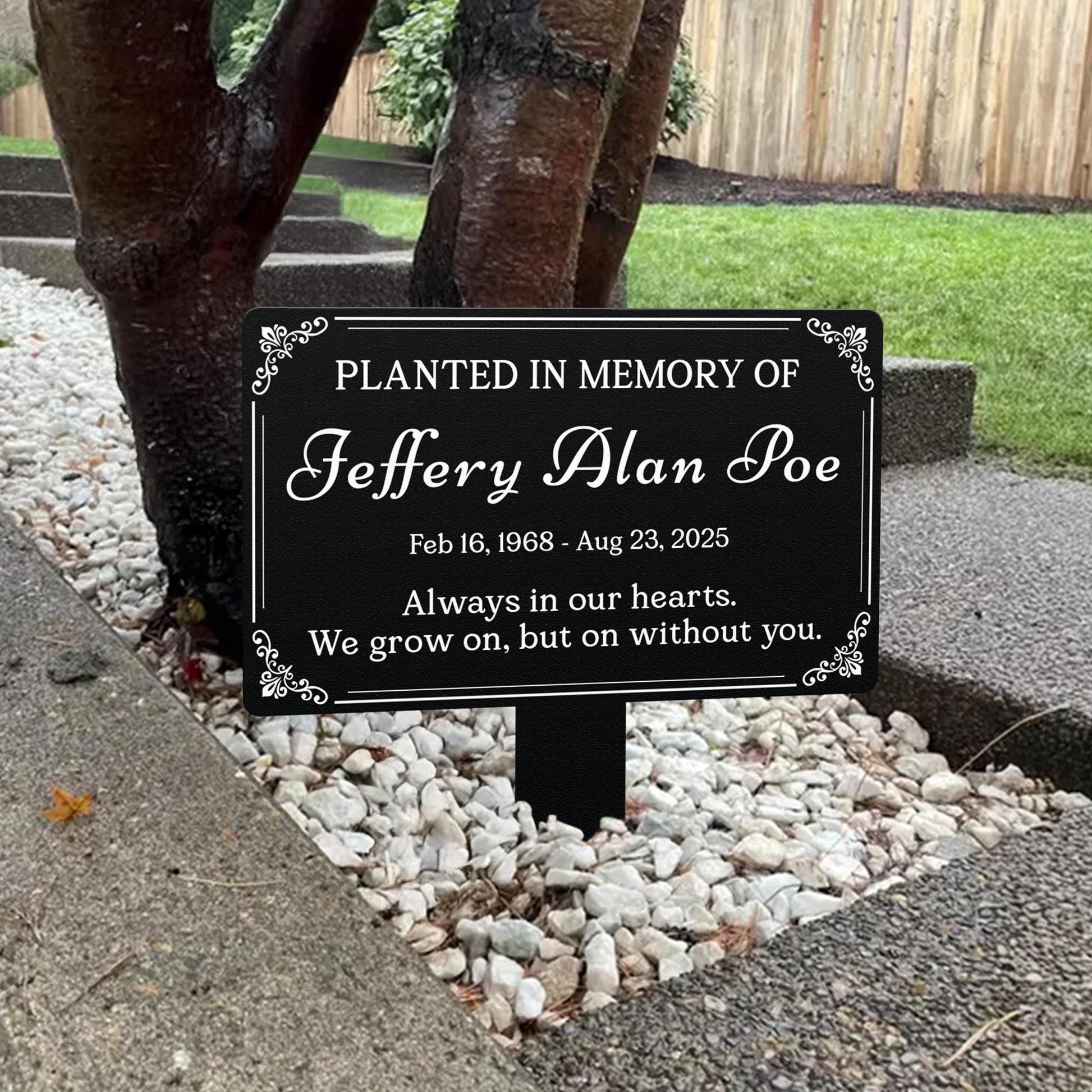 Personalized Memorial Garden Sign – Custom Name In Loving Memory Plaque