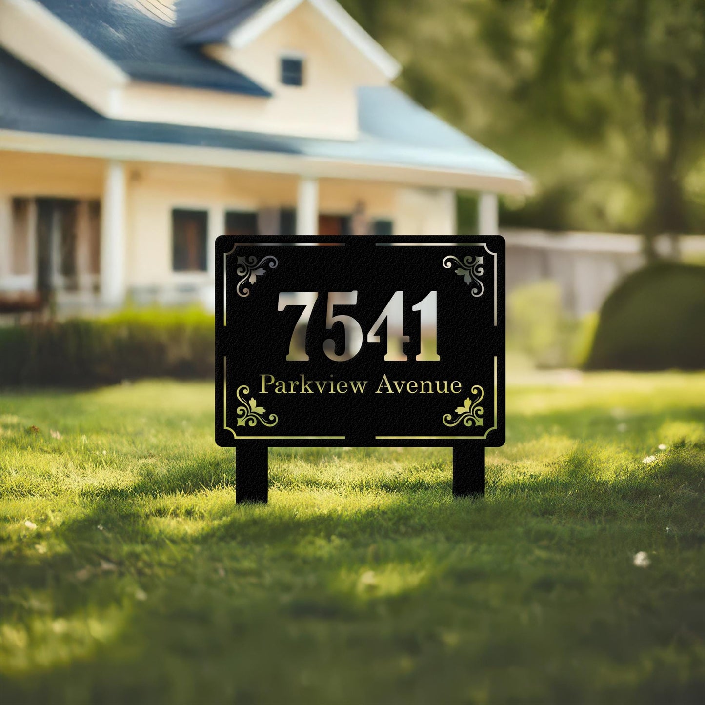 Personalized Address Plaque Metal Sign - Modern Address Signs