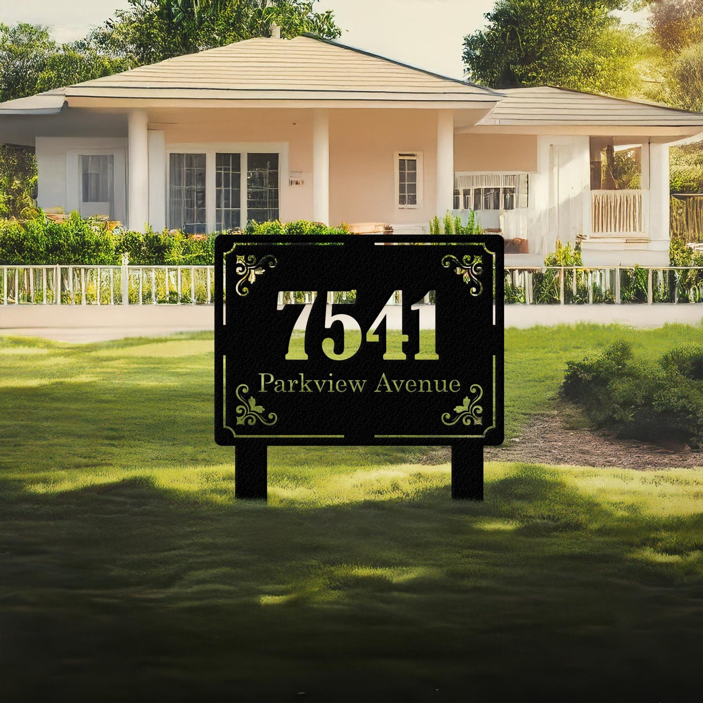 Personalized Address Plaque Metal Sign - Modern Address Signs