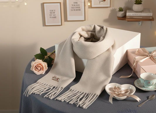 Custom Embroidered Name Scarf, Personalized Valentine’s Scarf, Romantic Gift for Her, Couples Winter Scarf