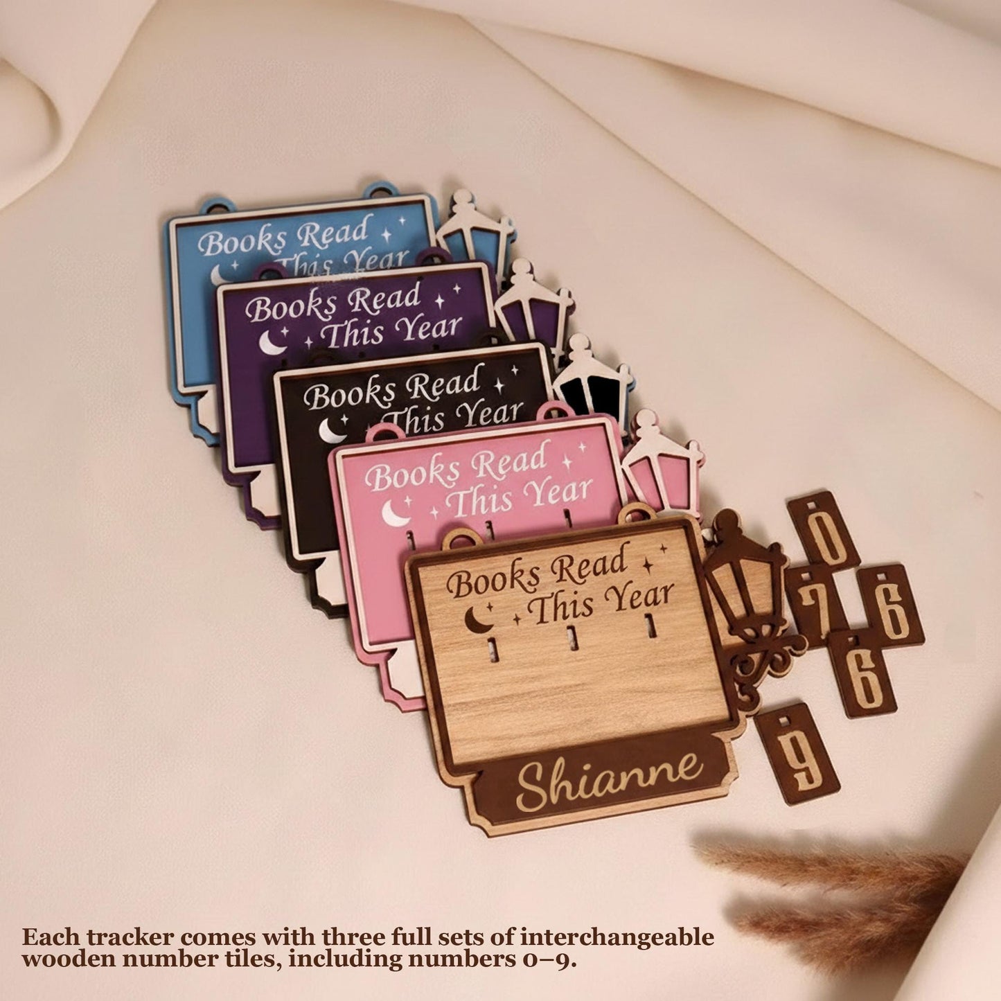Custom Book Tracker, Books Read This Year Counter, Reading Challenge Tracker, Mini Bookshelf Decor, Gift for Book Lovers