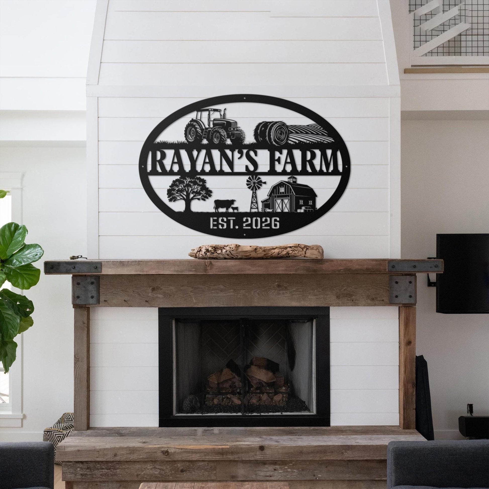 Personalized Farm Metal Sign – Custom Family Farm Name Wall Decor