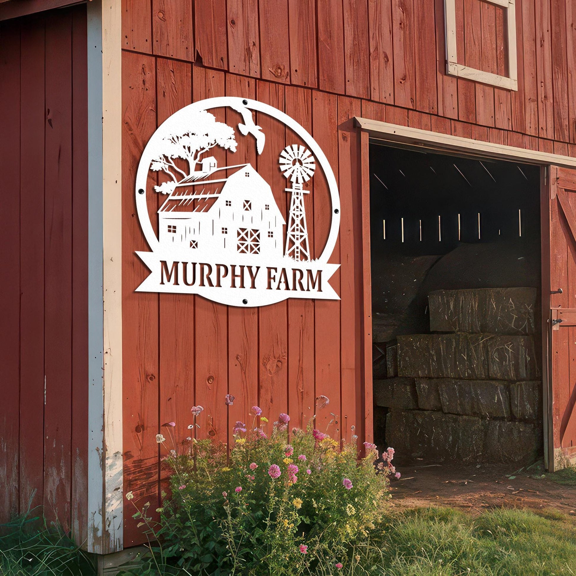 Personalized Farm Metal Sign – Custom Barn Wall Decor with Family Farm Name