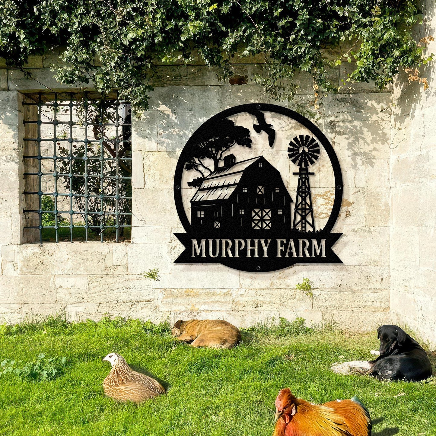 Personalized Farm Metal Sign – Custom Barn Wall Decor with Family Farm Name