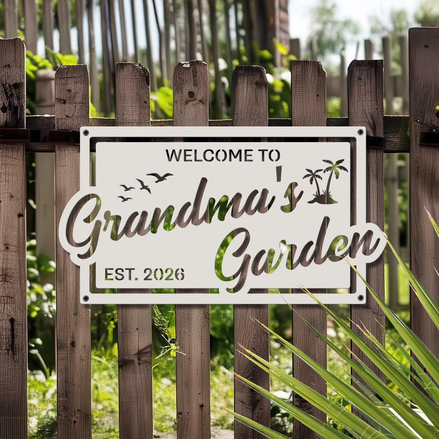 Custom Backyard Sign - Personalized Welcome Metal Wall Art