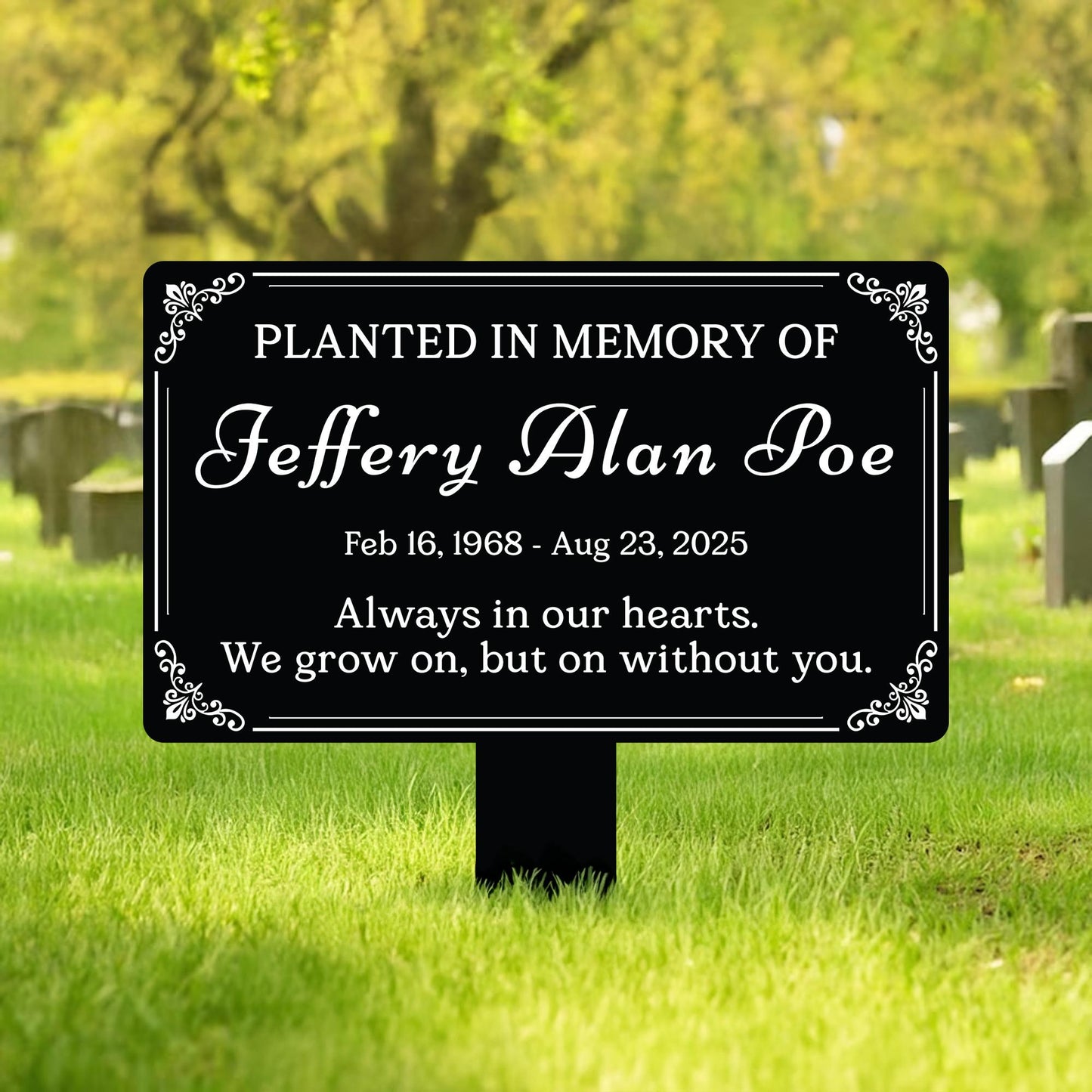 Personalized Memorial Garden Sign – Custom Name In Loving Memory Plaque
