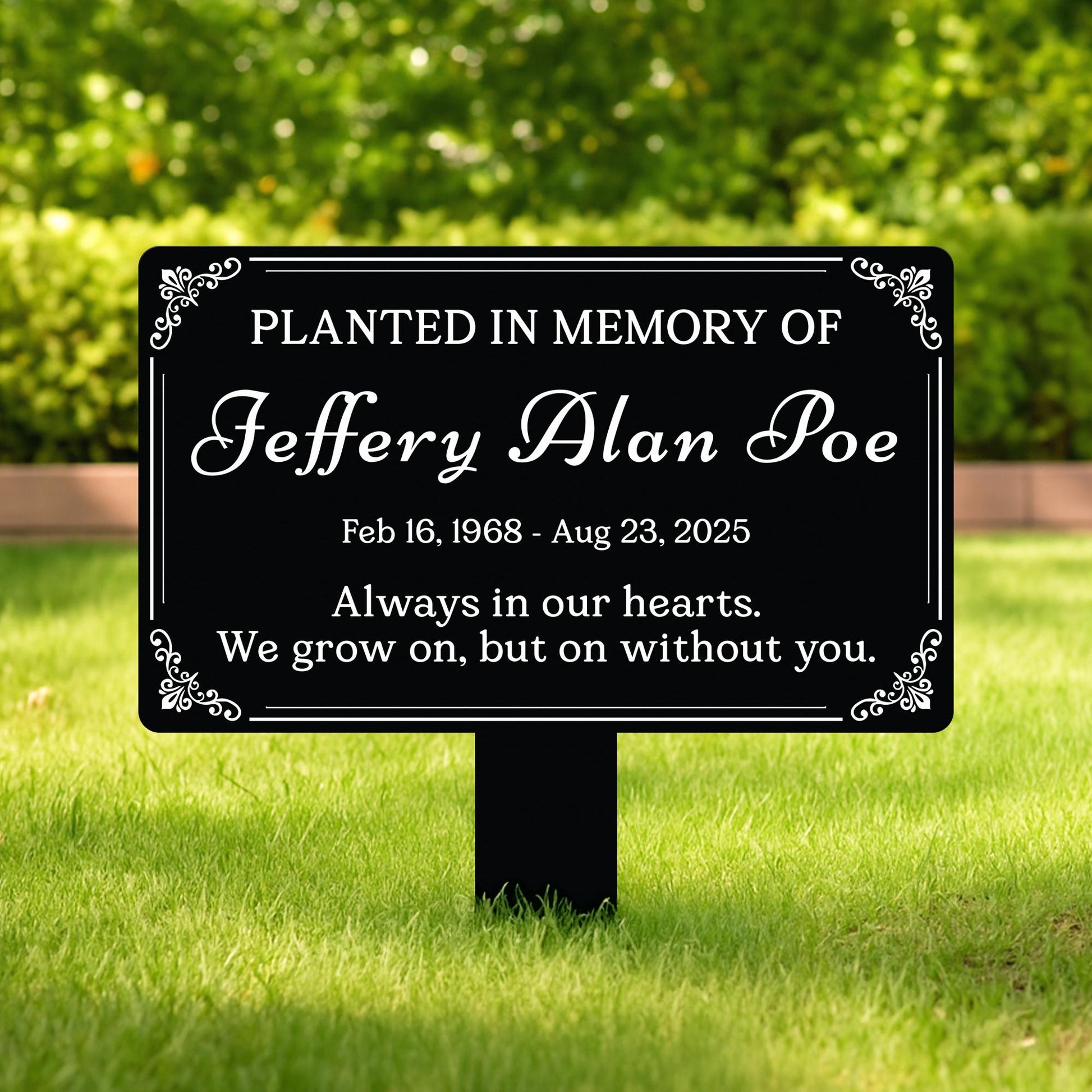 Personalized Memorial Garden Sign – Custom Name In Loving Memory Plaque
