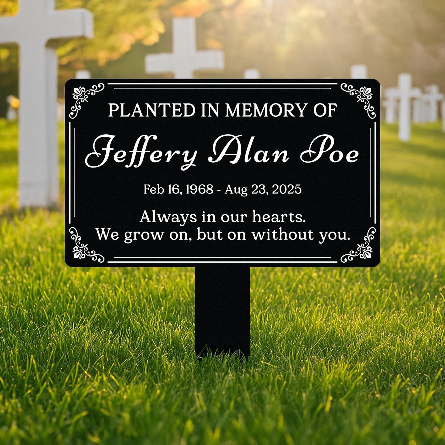 Personalized Memorial Garden Sign – Custom Name In Loving Memory Plaque