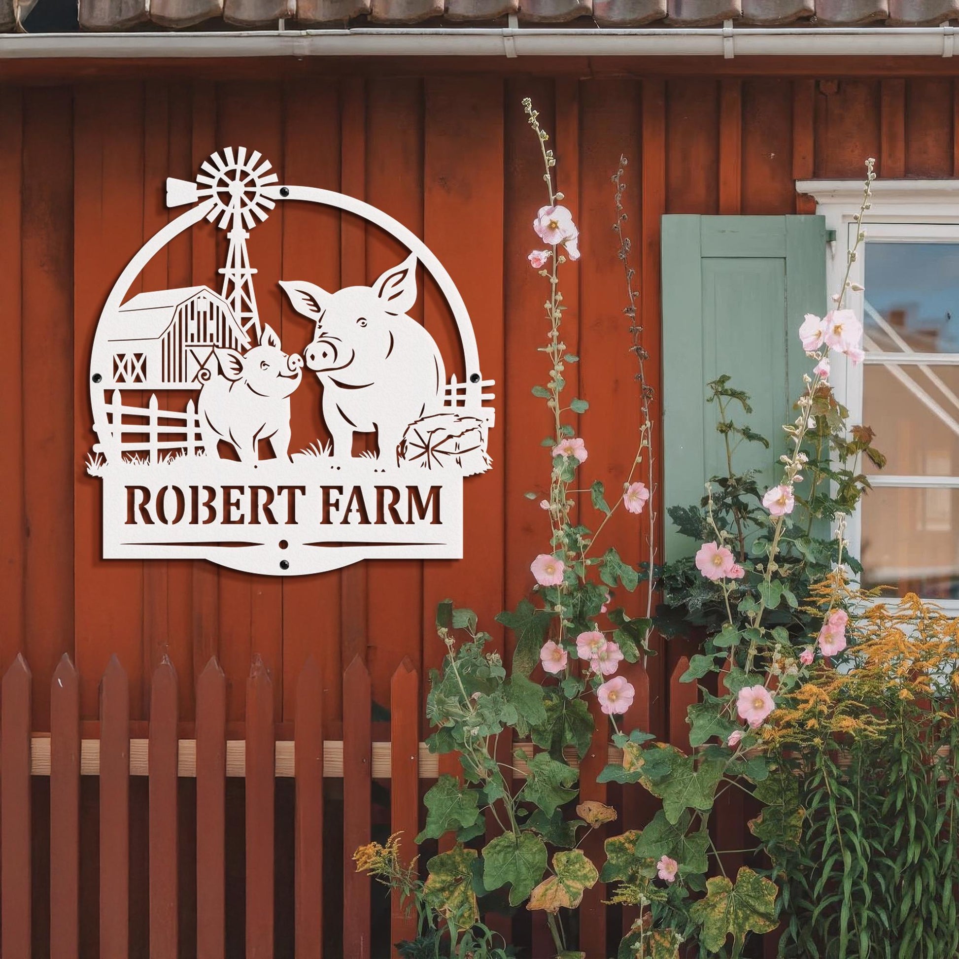 Custom Farm Animal Sign – Personalized Country Farm Decor Gift for Families