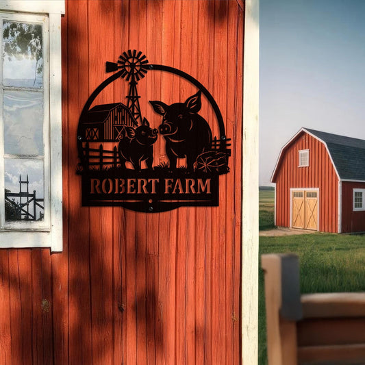 Custom Farm Animal Sign – Personalized Country Farm Decor Gift for Families