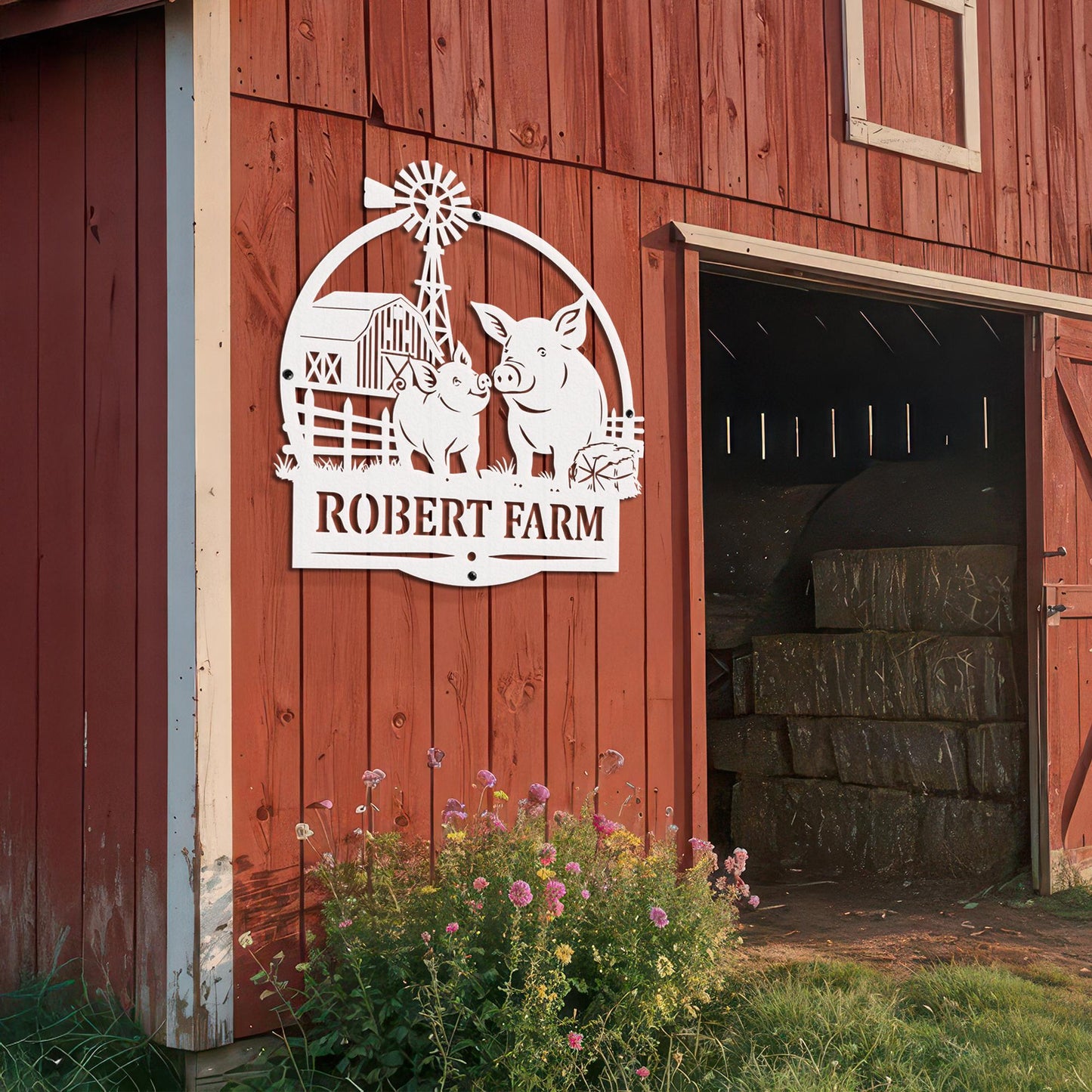 Custom Farm Animal Sign – Personalized Country Farm Decor Gift for Families