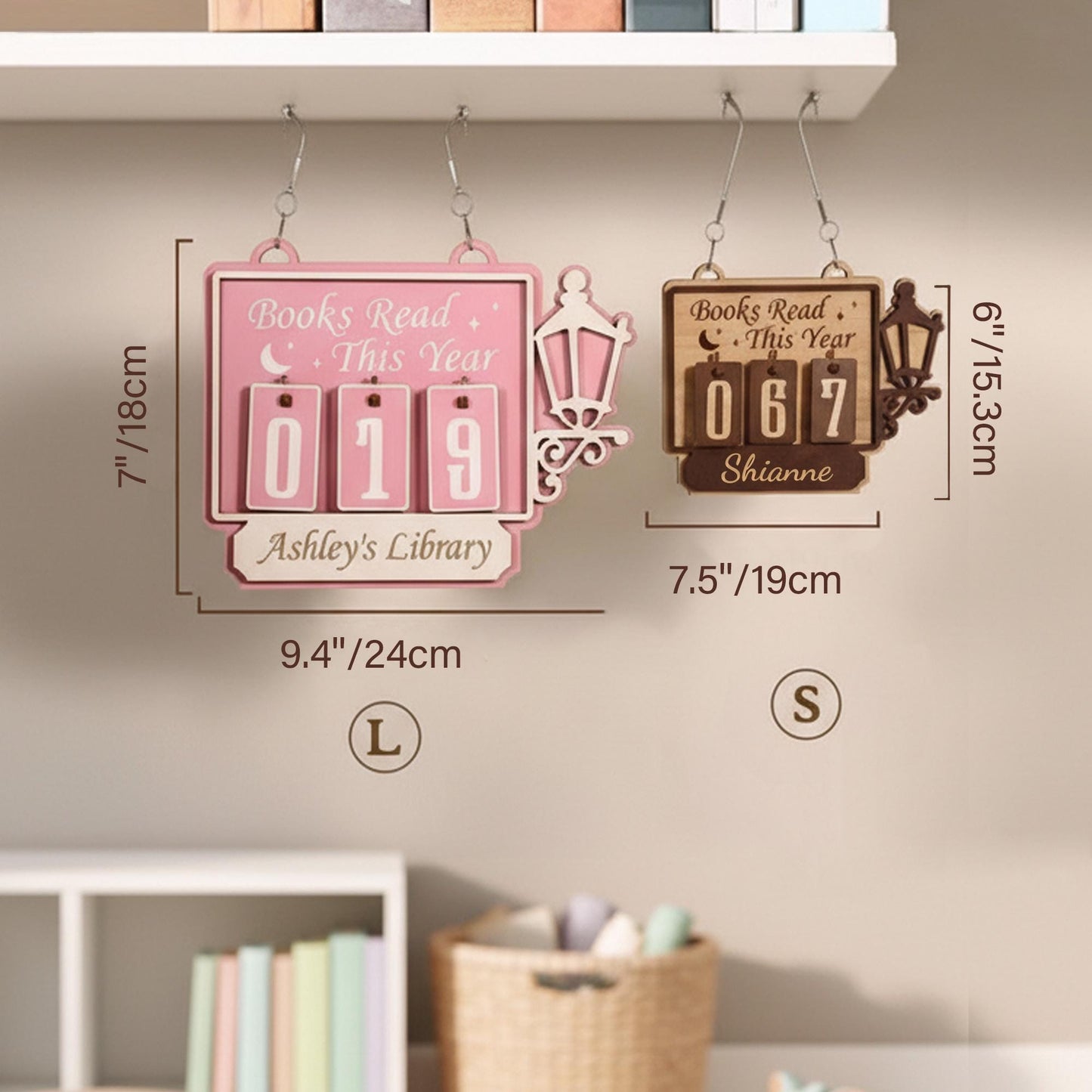 Custom Book Tracker, Books Read This Year Counter, Reading Challenge Tracker, Mini Bookshelf Decor, Gift for Book Lovers