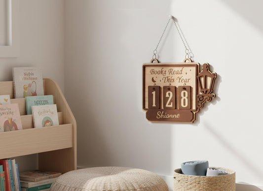 Custom Book Tracker, Books Read This Year Counter, Reading Challenge Tracker, Mini Bookshelf Decor, Gift for Book Lovers