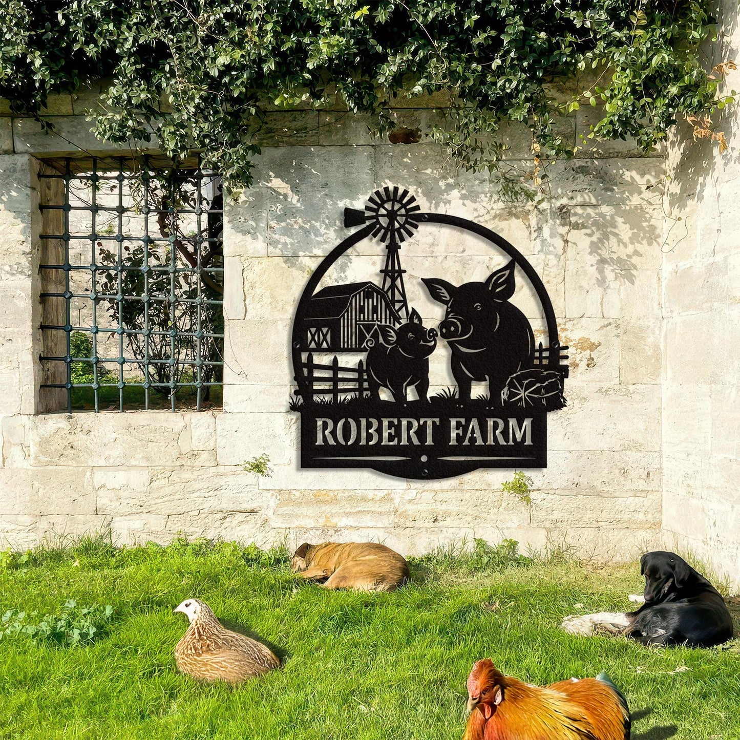 Custom Farm Animal Sign – Personalized Country Farm Decor Gift for Families
