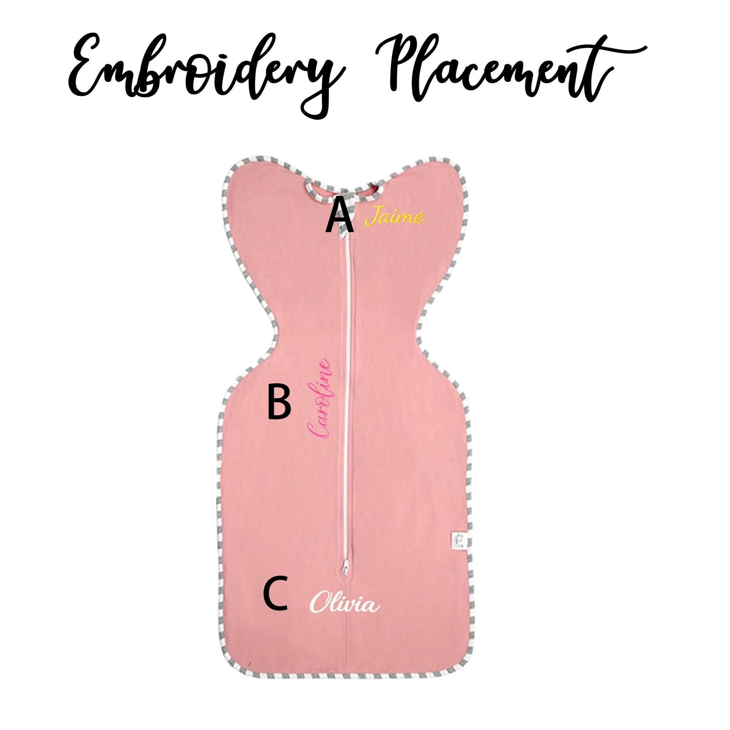 Custom Embroidered Baby Sleep Sack | Personalized Infant Wearable Blanket | Baby Shower & Newborn Gift