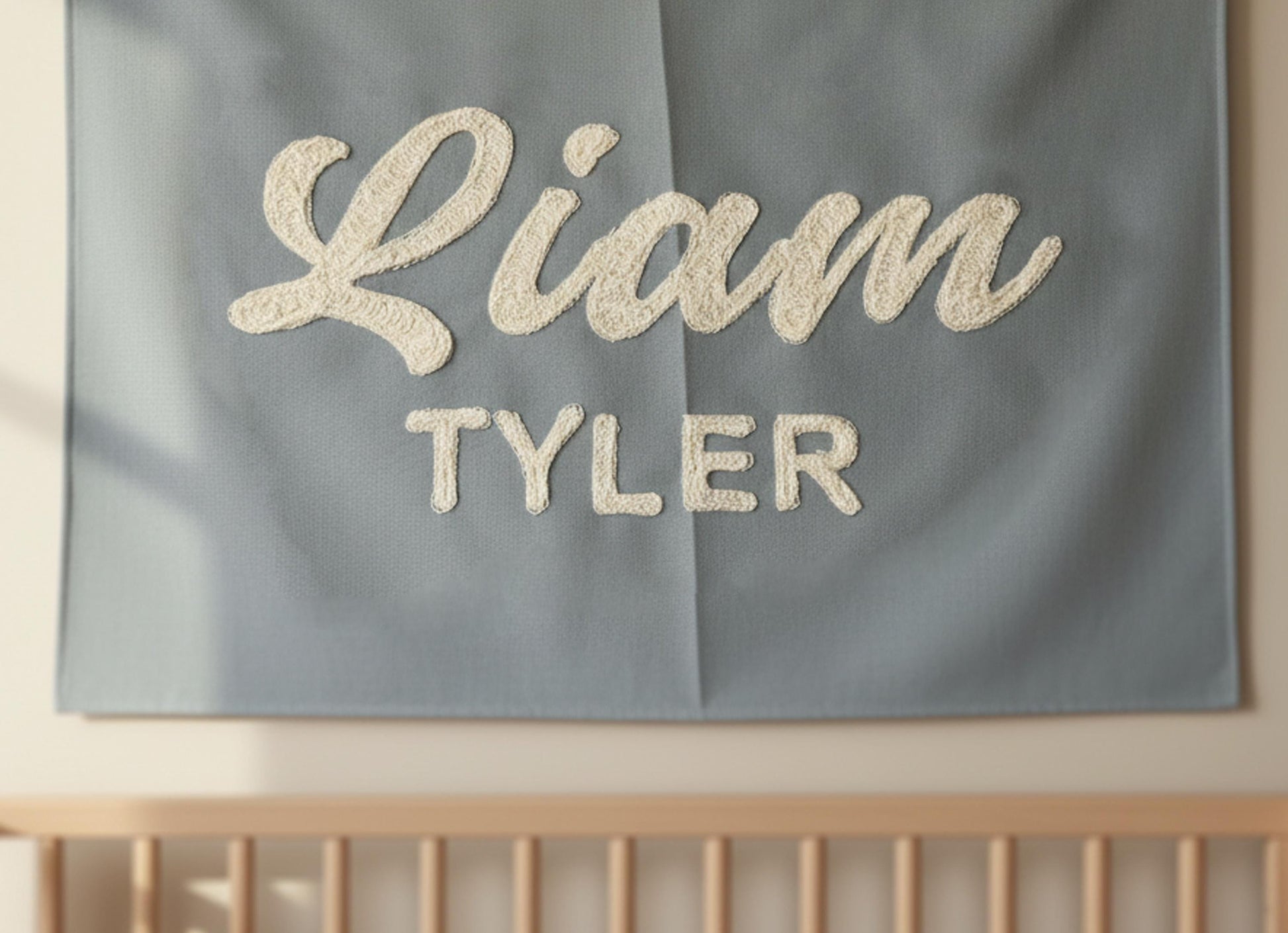 Personalized Chenille Embroidered Tapestry, Custom Text Wall Hanging, Wedding & Family Gift, Party Backdrop Room Decor