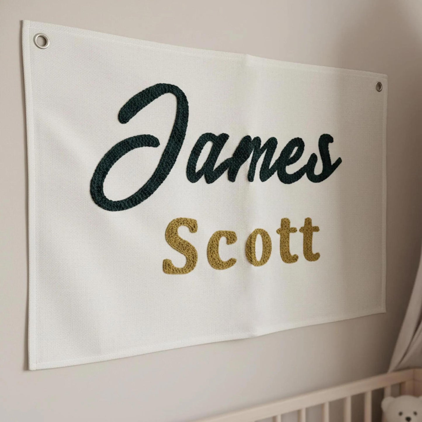 Personalized Chenille Embroidered Tapestry, Custom Text Wall Hanging, Wedding & Family Gift, Party Backdrop Room Decor
