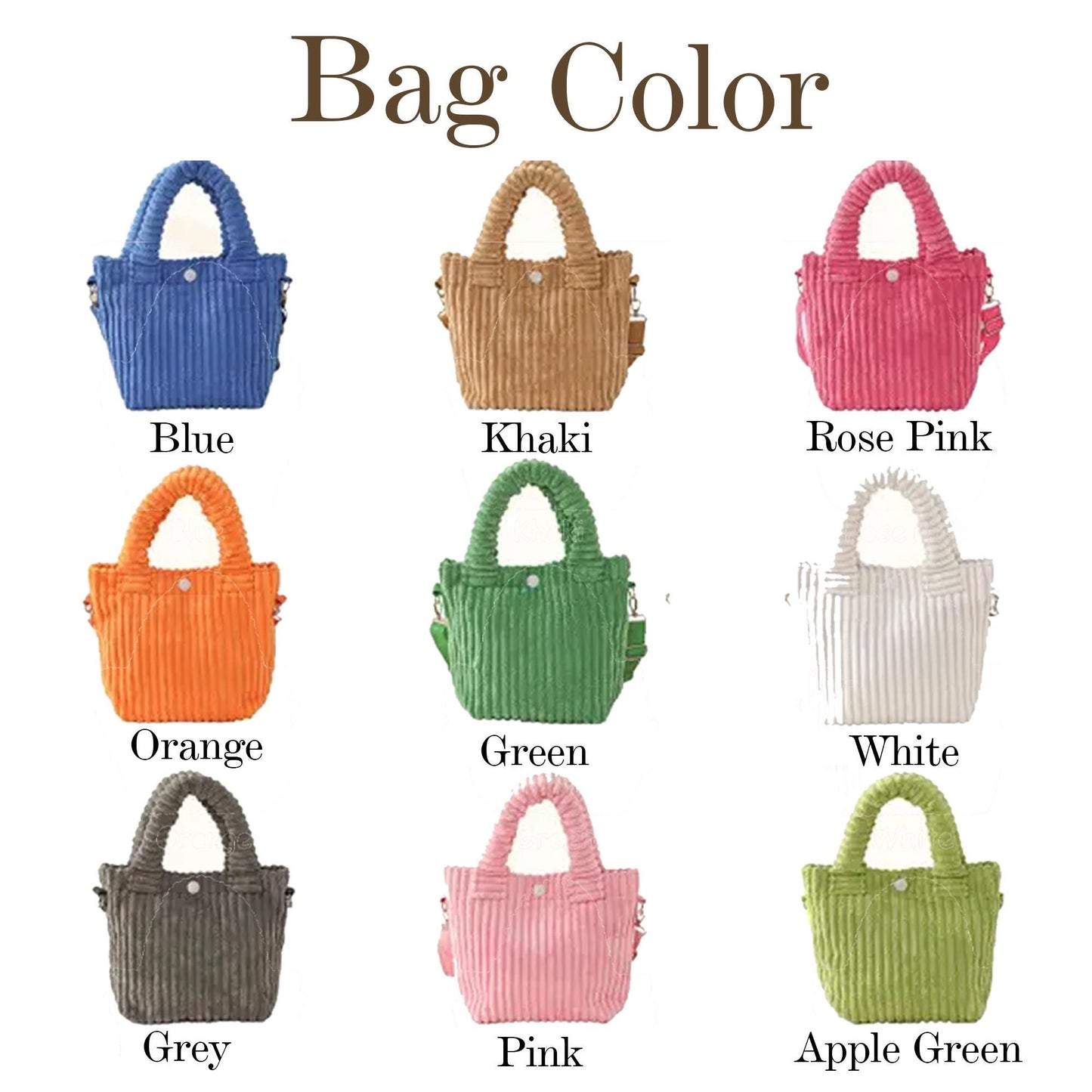 Personalized Corduroy Toddler Purse, Custom Name Kids Crossbody Bag
