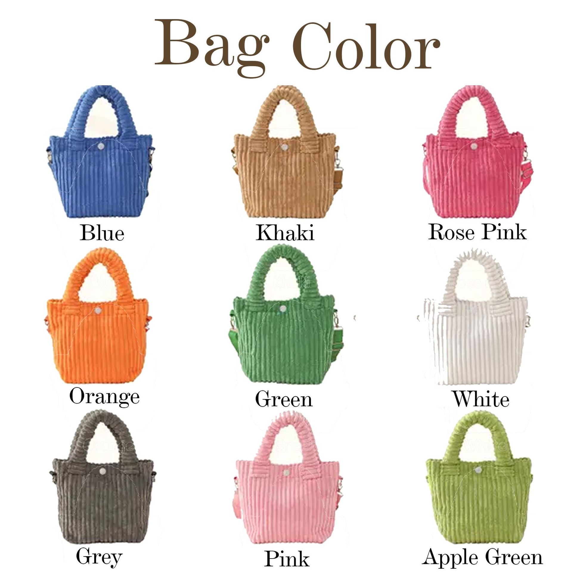 Personalized Corduroy Toddler Purse, Custom Name Kids Crossbody Bag